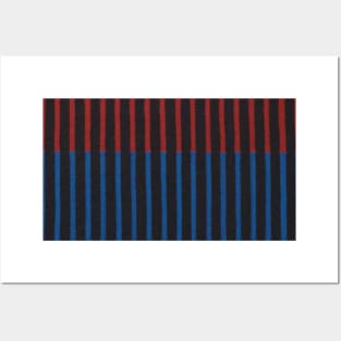 Red Blue Striping Posters and Art